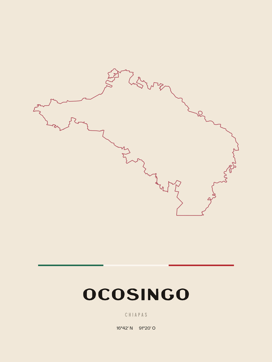 Framed poster of Ocosingo, Chiapas.