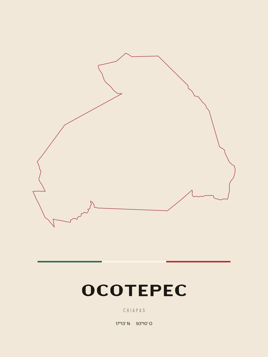Framed poster of Ocotepec, Chiapas.