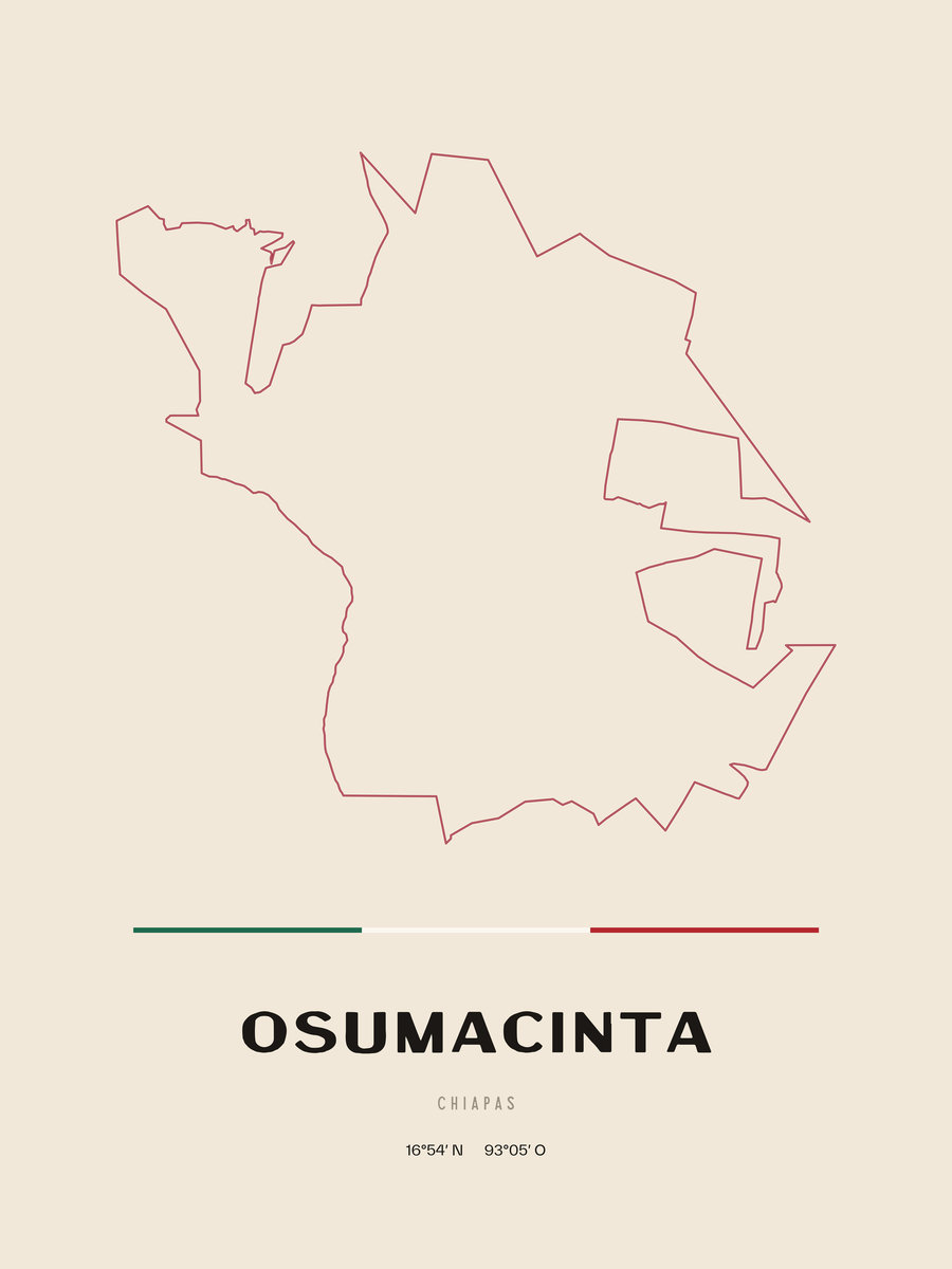 Framed poster of Osumacinta, Chiapas.