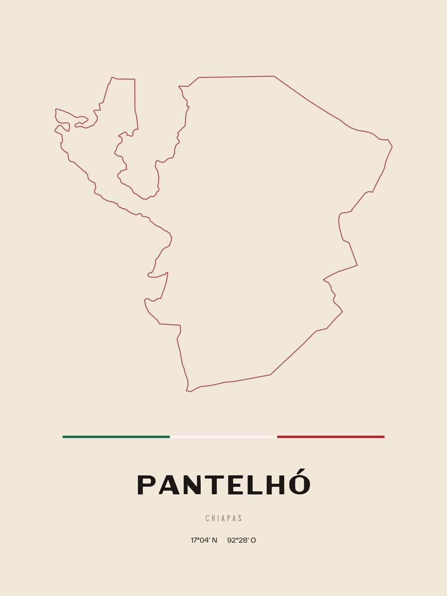 Framed poster of Pantelhó, Chiapas.
