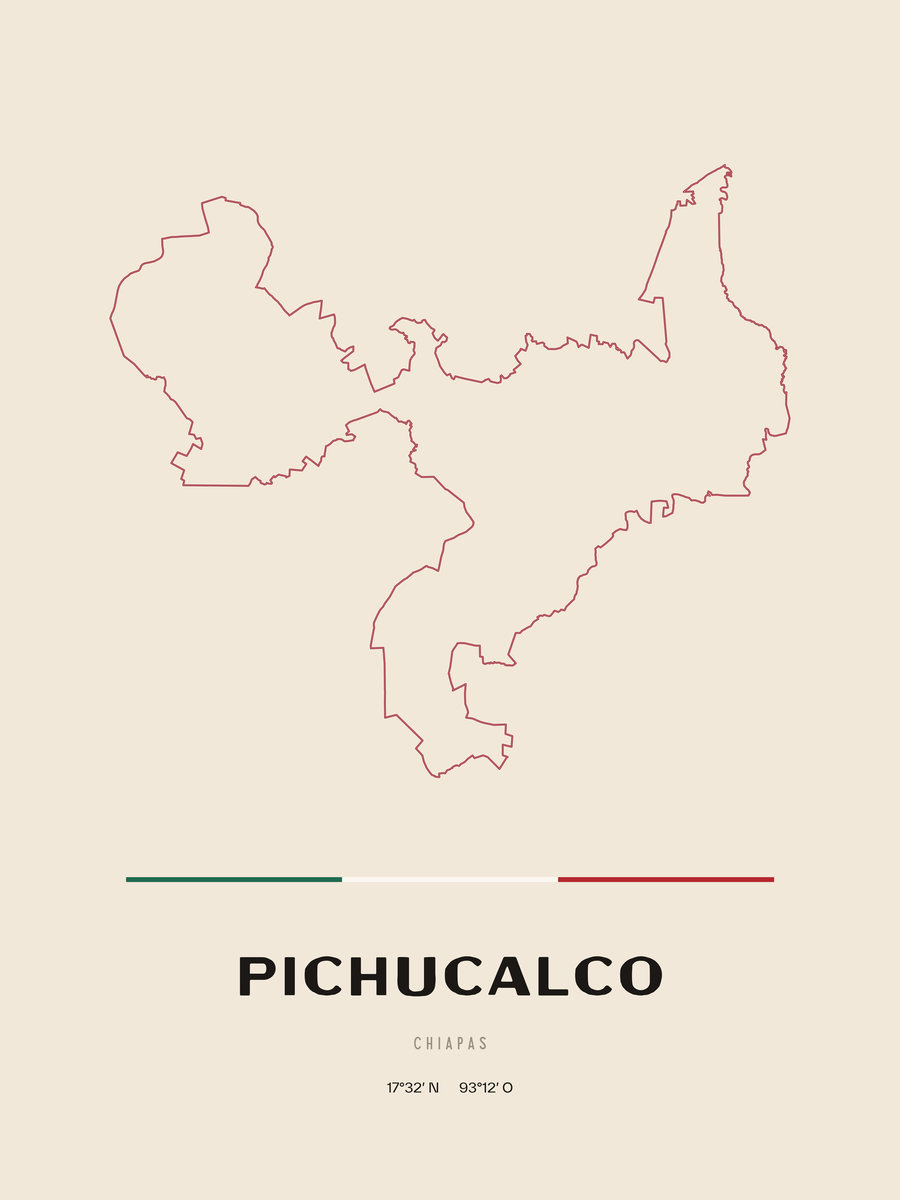Framed poster of Pichucalco, Chiapas.