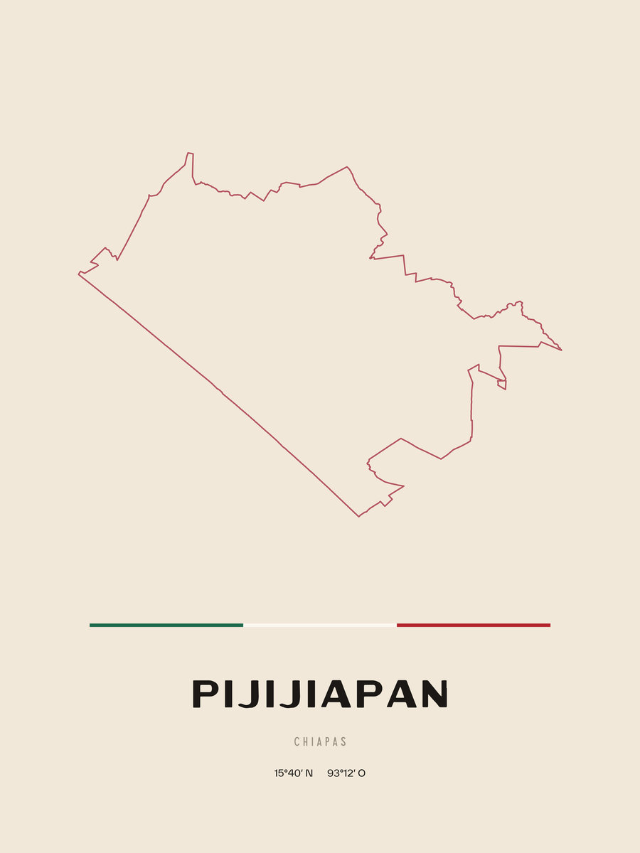 Framed poster of Pijijiapan, Chiapas.