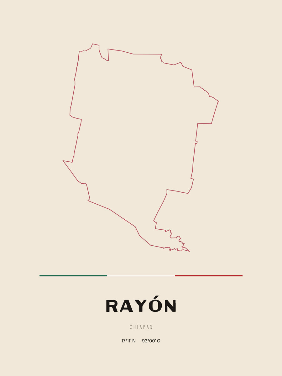 Framed poster of Rayón, Chiapas.