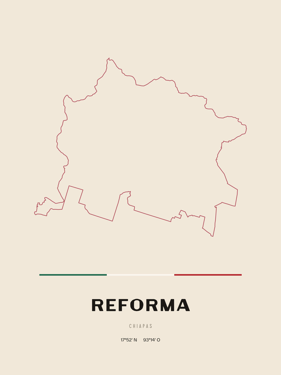 Framed poster of Reforma, Chiapas.