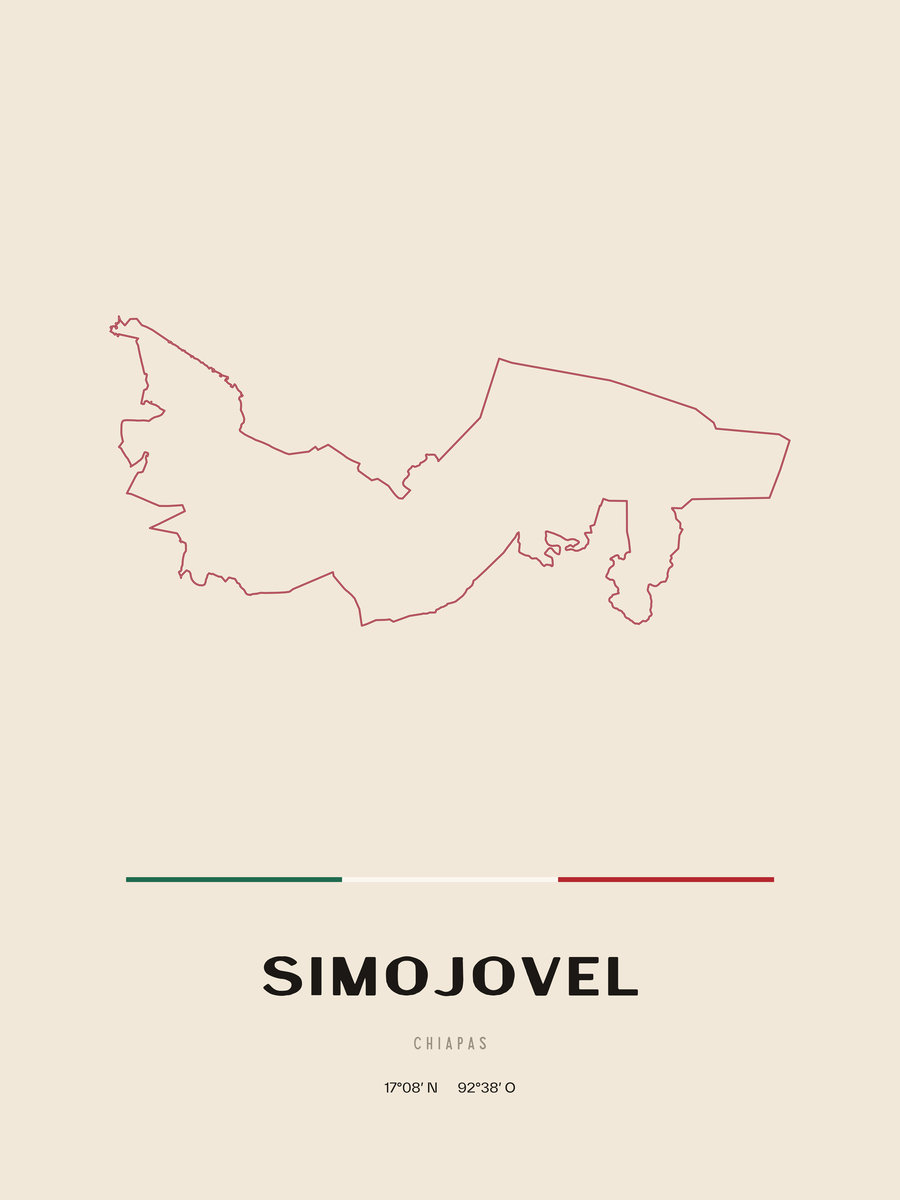 Framed poster of Simojovel, Chiapas.