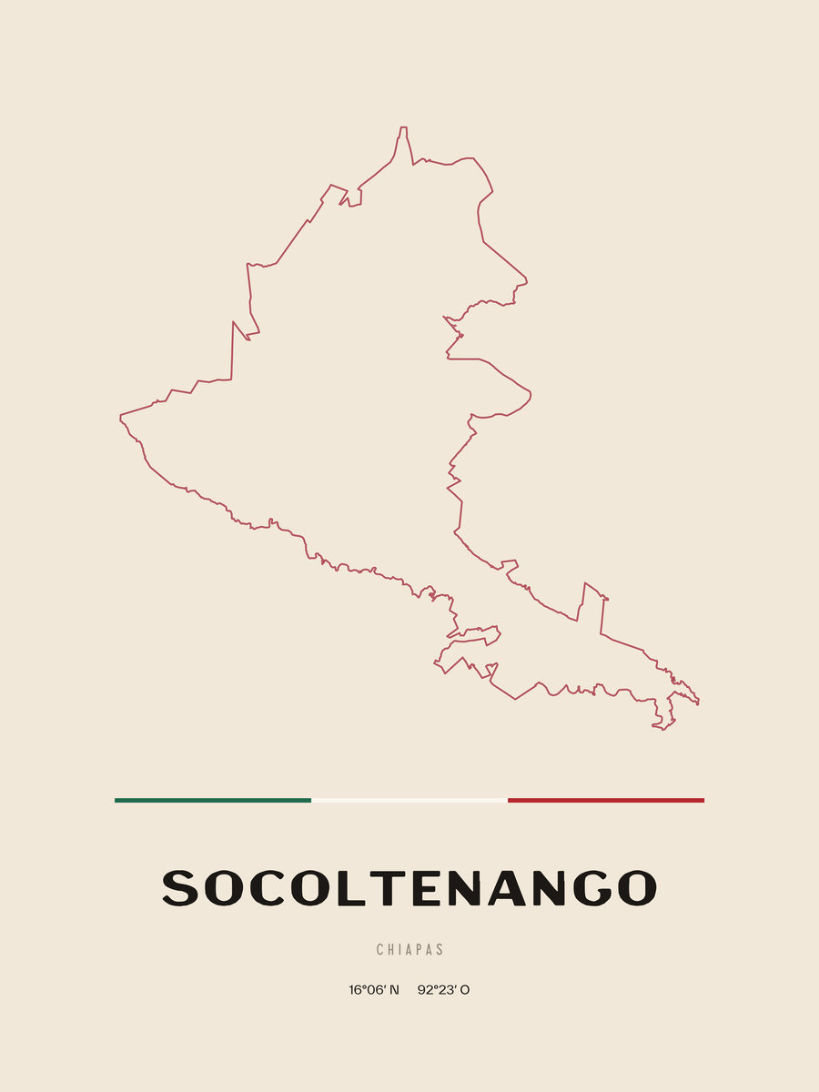Framed poster of Socoltenango, Chiapas.