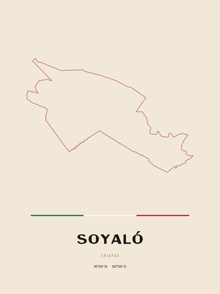 Framed poster of Soyaló, Chiapas.