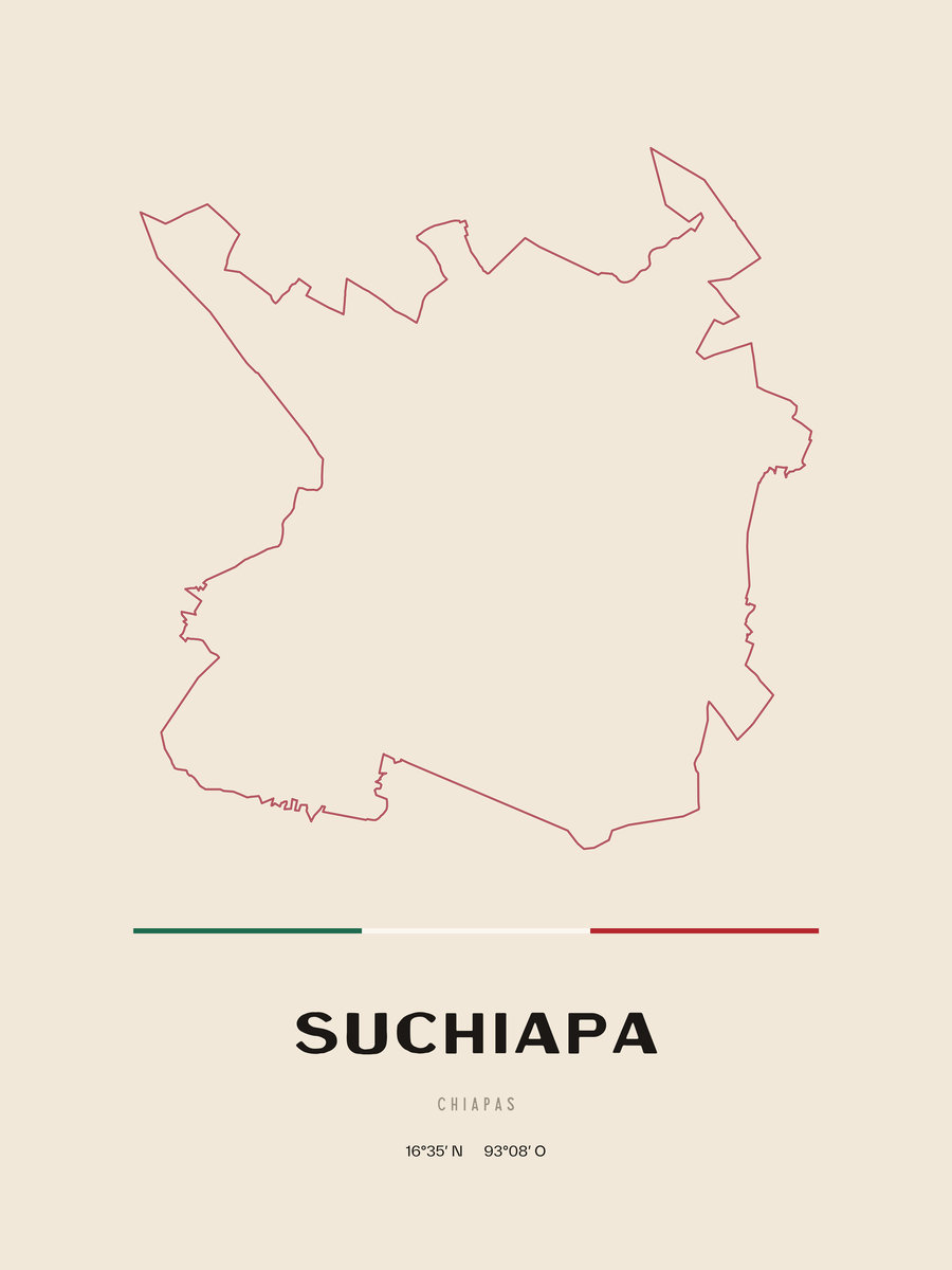 Framed poster of Suchiapa, Chiapas.