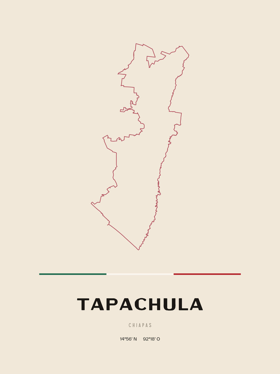 Framed poster of Tapachula, Chiapas.