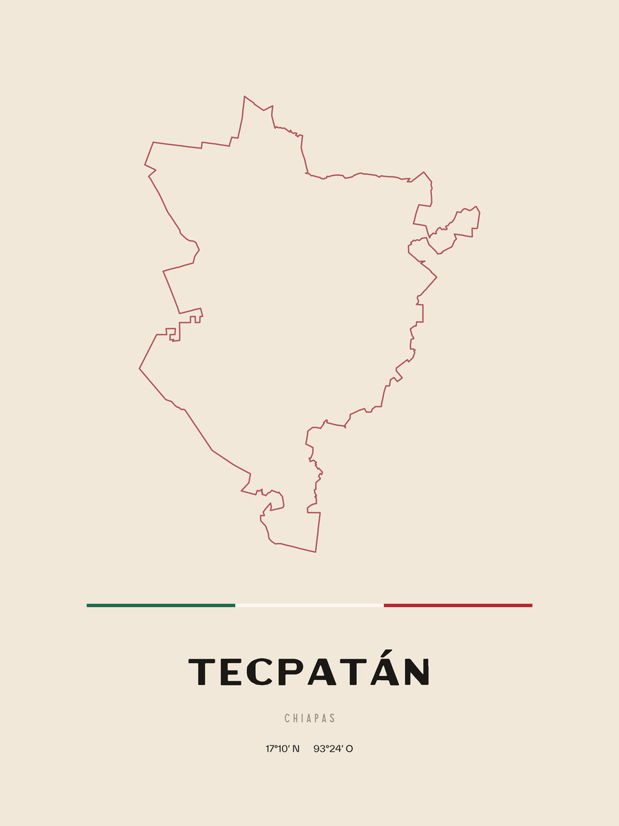 Framed poster of Tecpatán, Chiapas.
