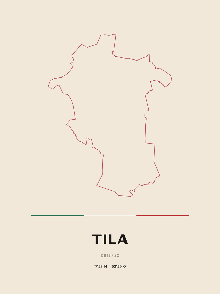 Framed poster of Tila, Chiapas.