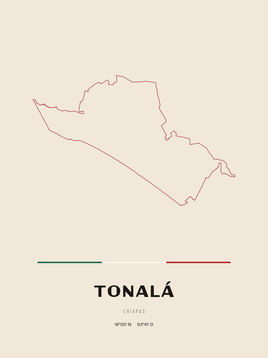 Framed poster of Tonalá, Chiapas.