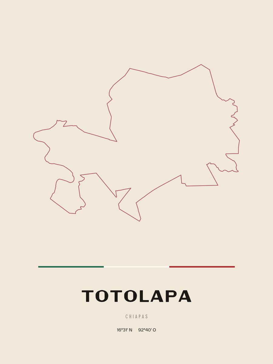 Framed poster of Totolapa, Chiapas.