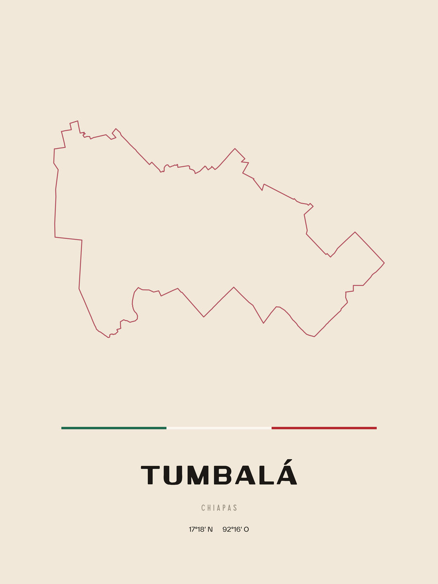 Framed poster of Tumbalá, Chiapas.