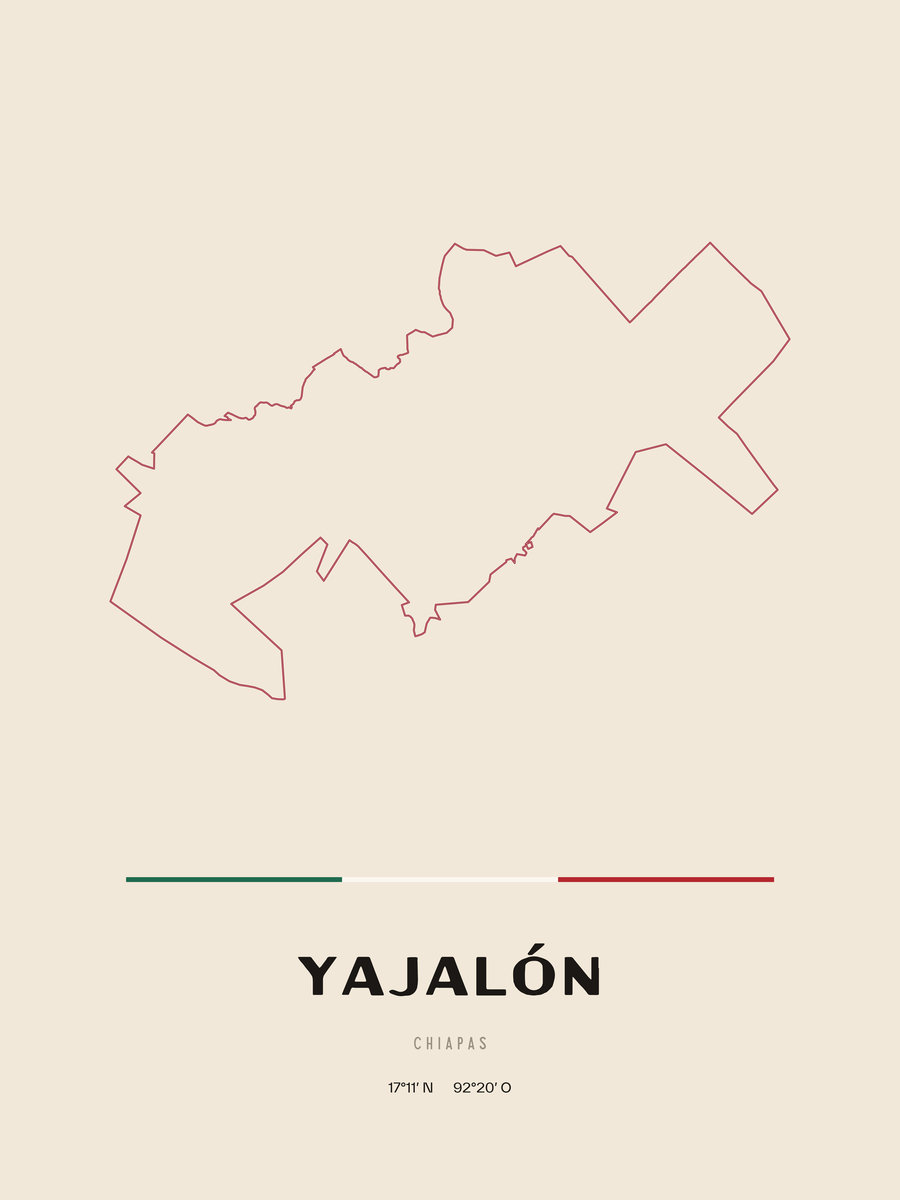 Framed poster of Yajalón, Chiapas.