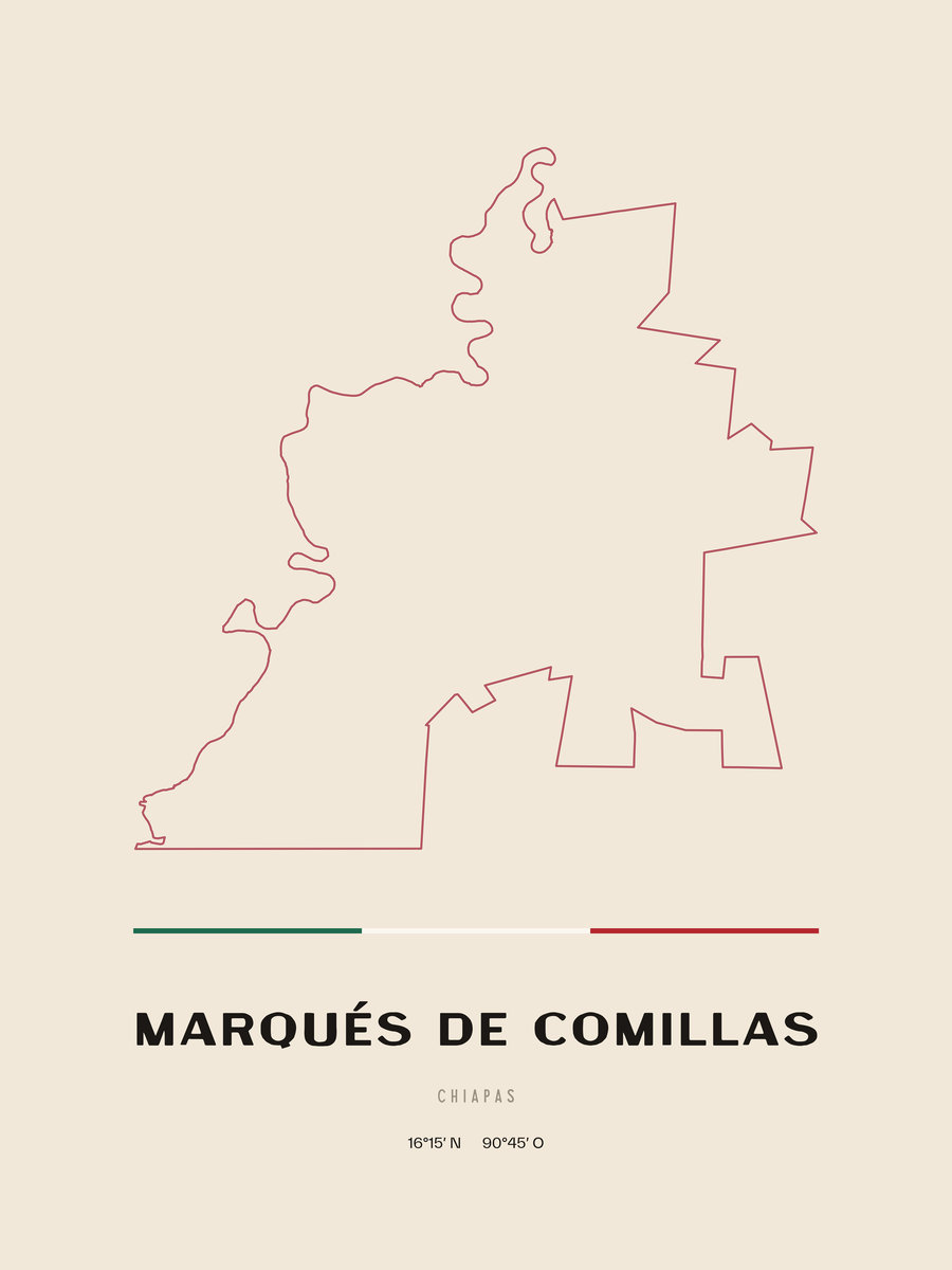 Framed poster of Marqués de Comillas, Chiapas.