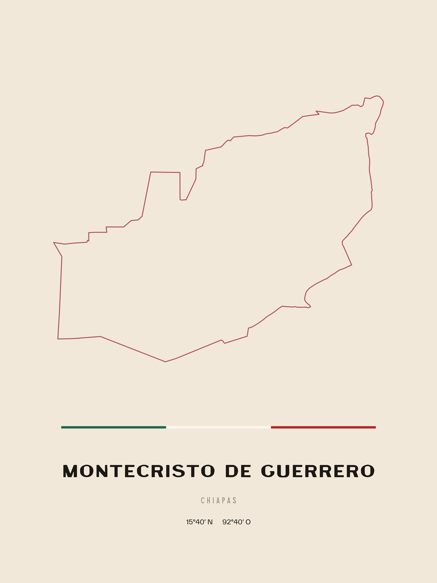 Framed poster of Montecristo de Guerrero, Chiapas.