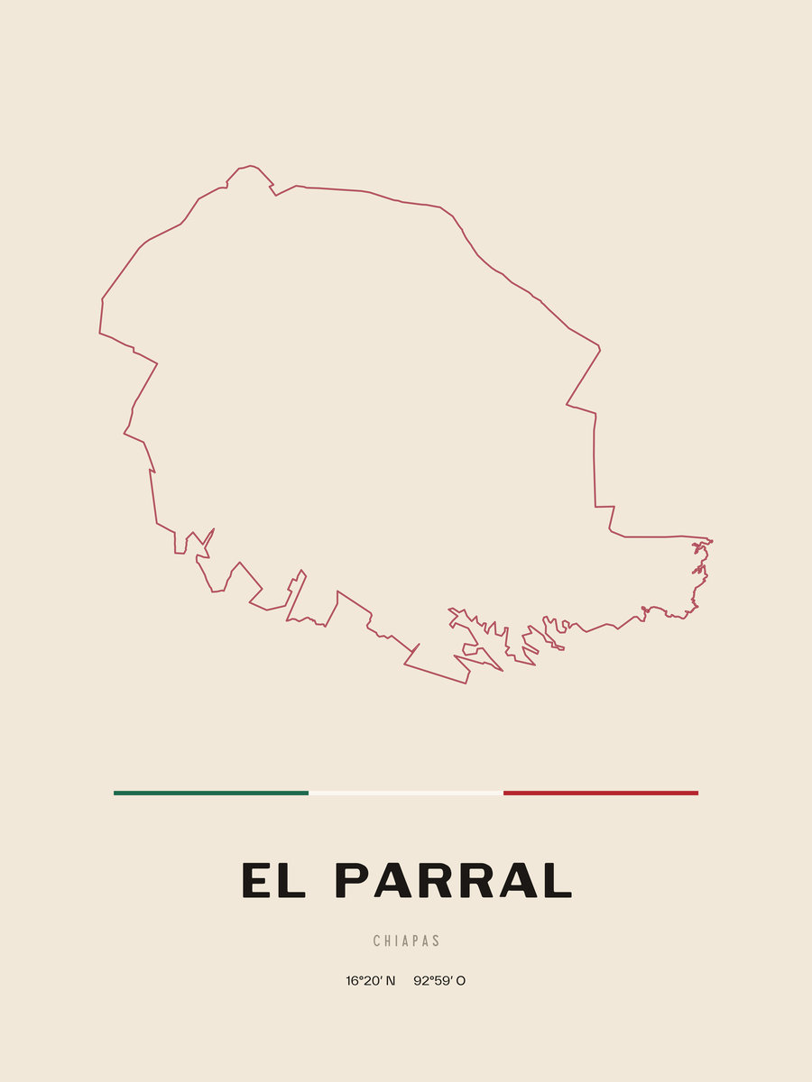 Framed poster of El Parral, Chiapas.