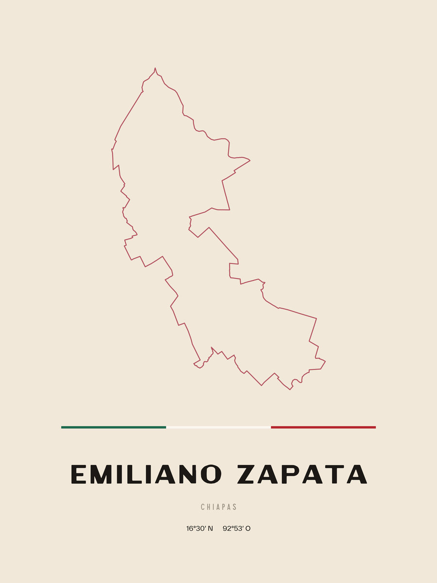 Framed poster of Emiliano Zapata, Chiapas.