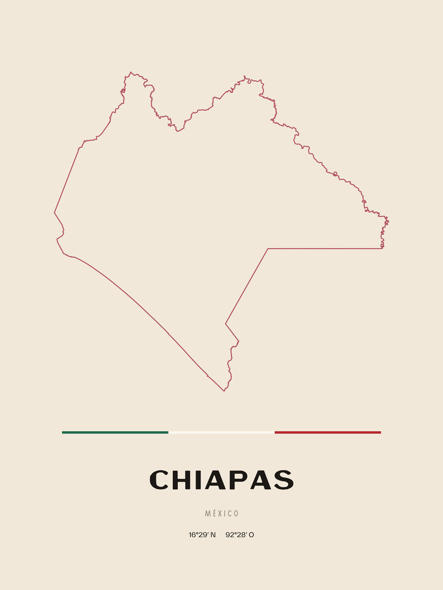 Framed poster of Chiapas.