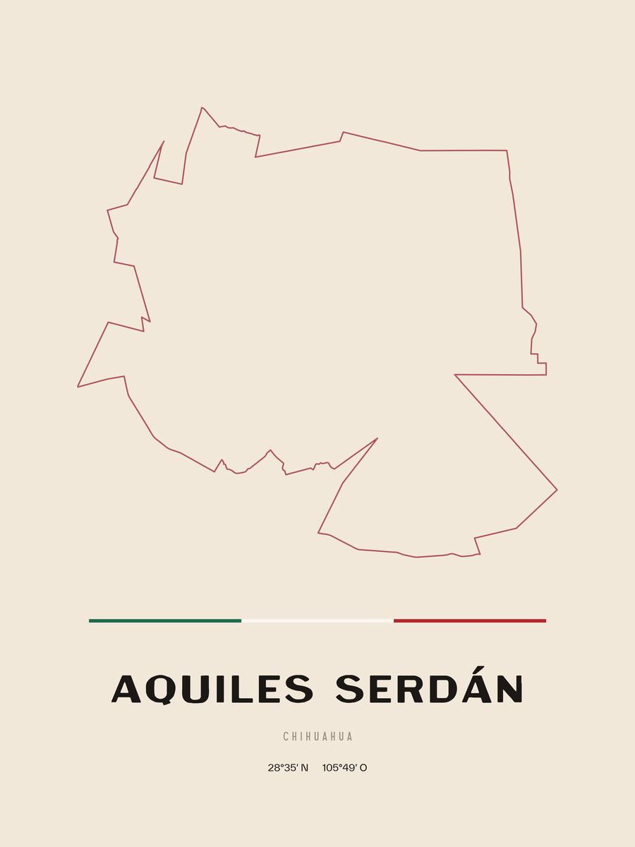 Framed poster of Aquiles Serdán, Chihuahua.