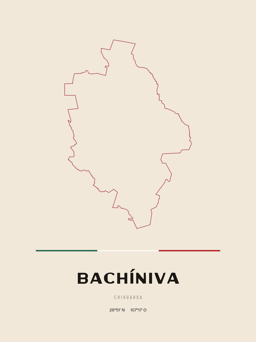 Framed poster of Bachíniva, Chihuahua.
