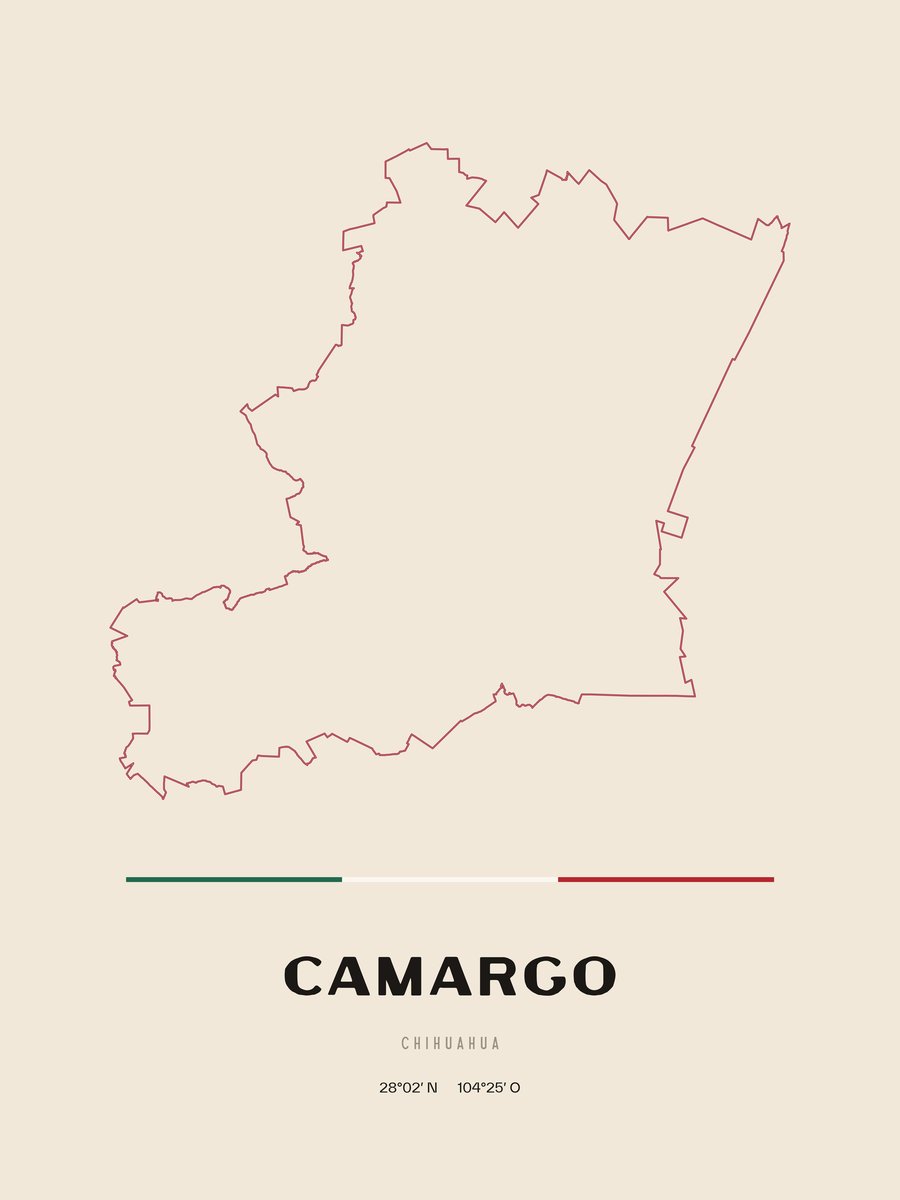 Framed poster of Camargo, Chihuahua.