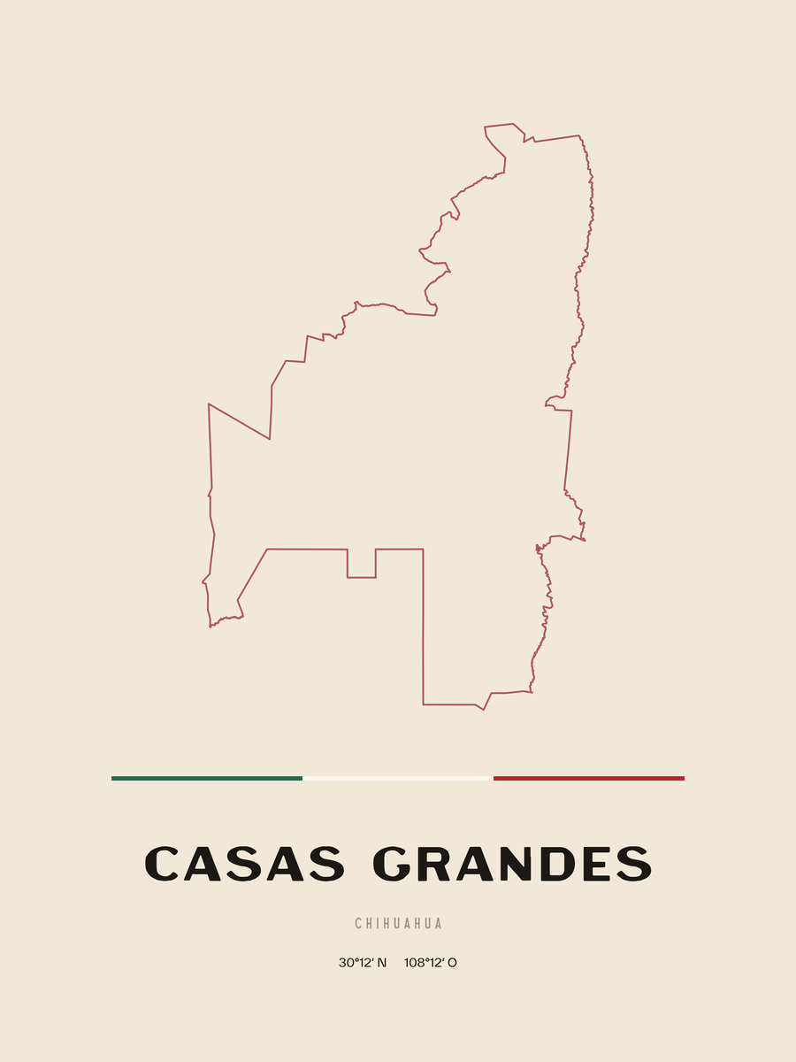 Framed poster of Casas Grandes, Chihuahua.