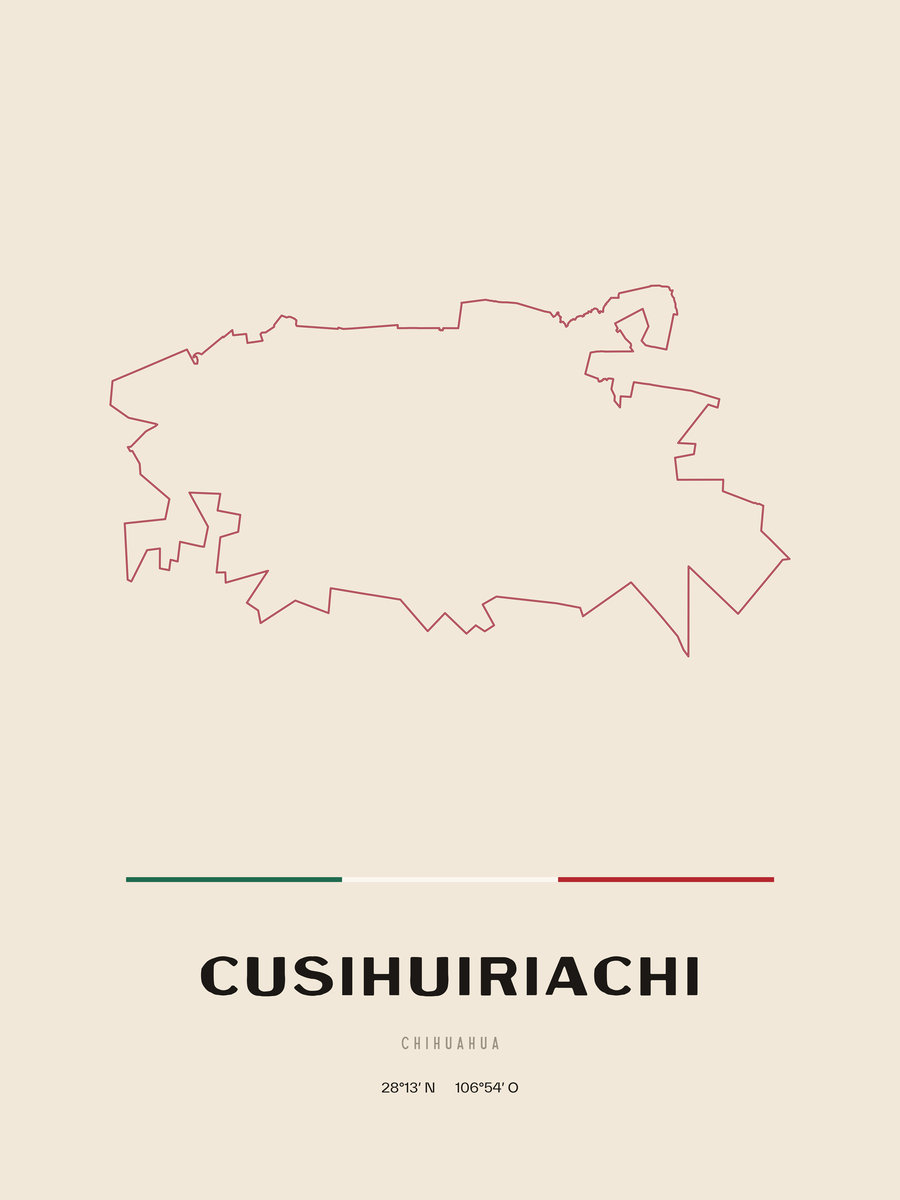 Framed poster of Cusihuiriachi, Chihuahua.