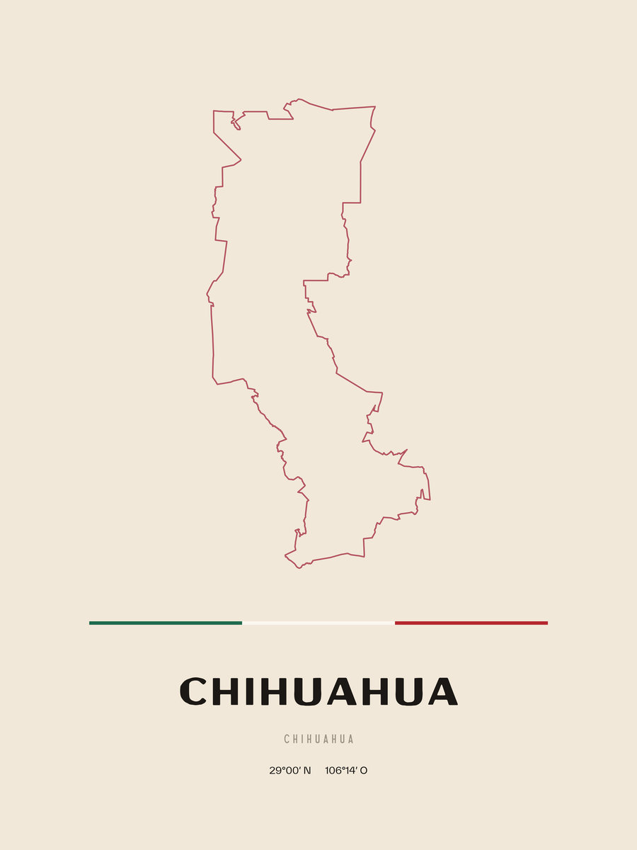Framed poster of Chihuahua, Chihuahua.