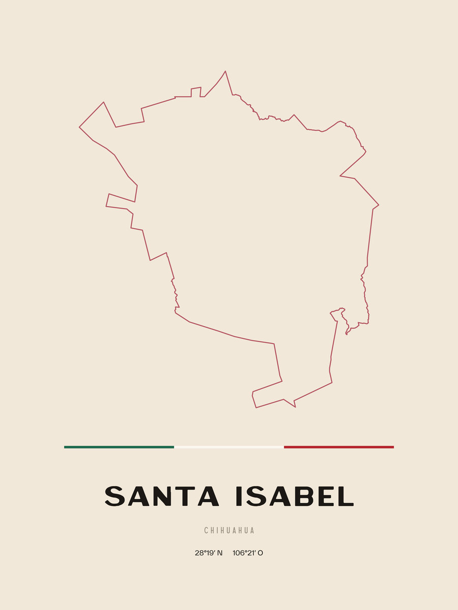 Framed poster of Santa Isabel, Chihuahua.