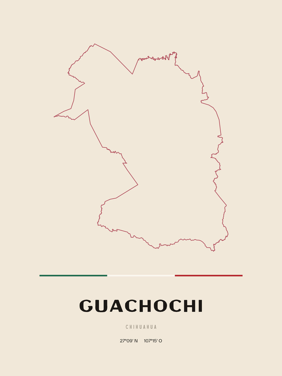 Framed poster of Guachochi, Chihuahua.