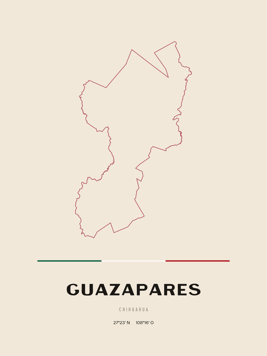 Framed poster of Guazapares, Chihuahua.