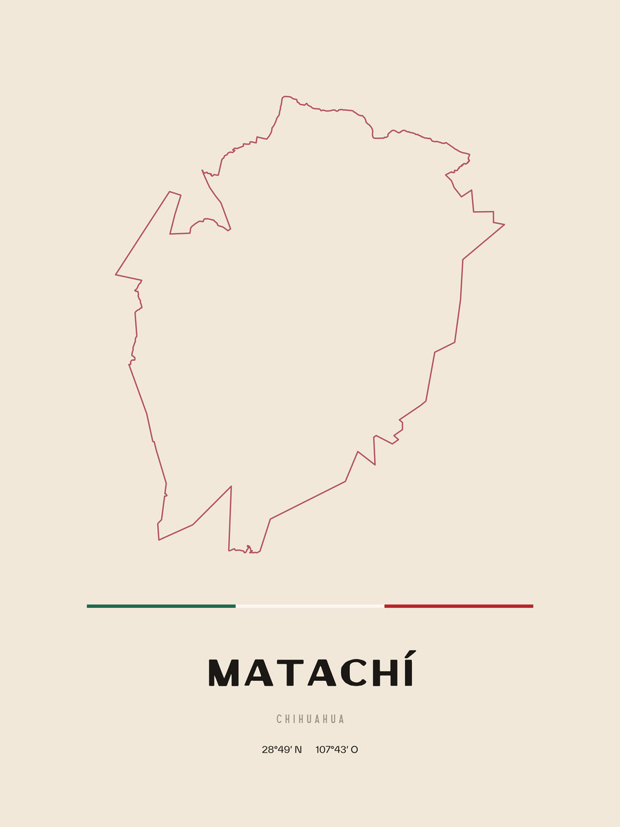 Framed poster of Matachí, Chihuahua.