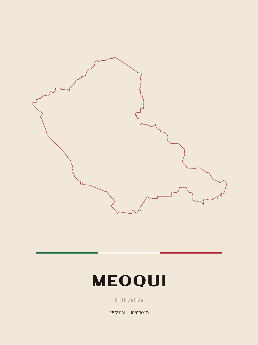 Framed poster of Meoqui, Chihuahua.