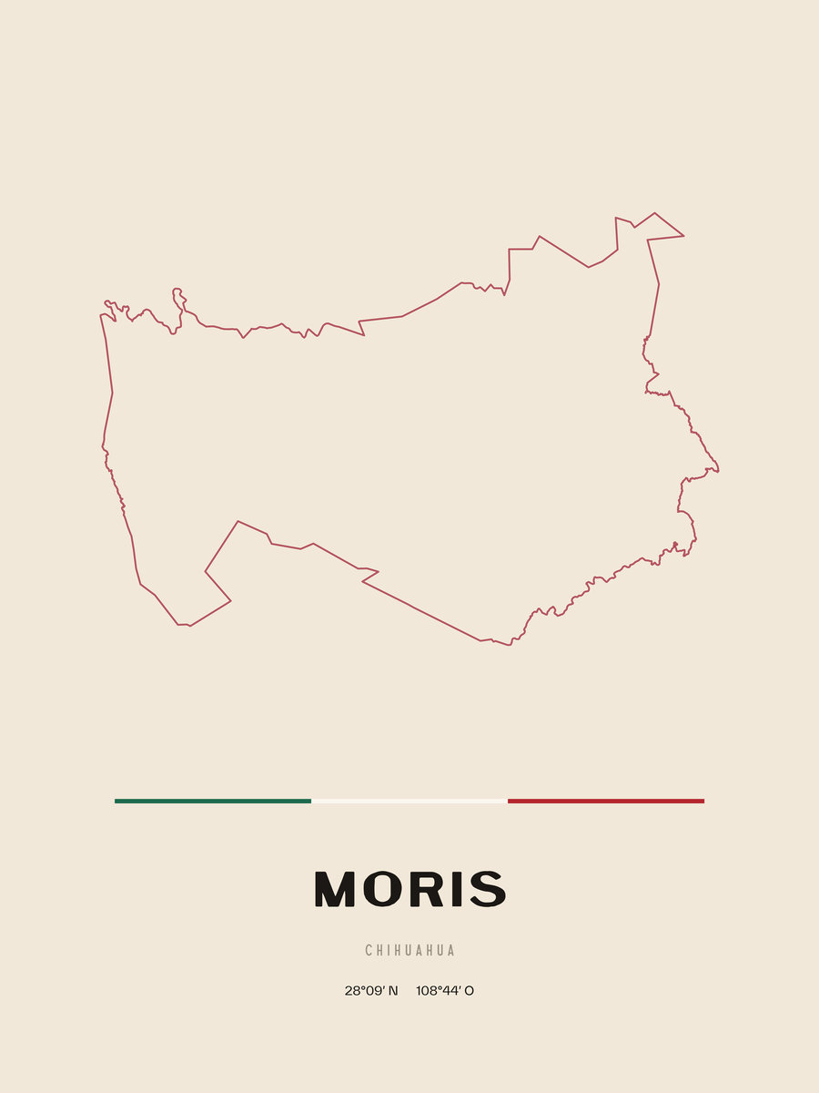Framed poster of Moris, Chihuahua.