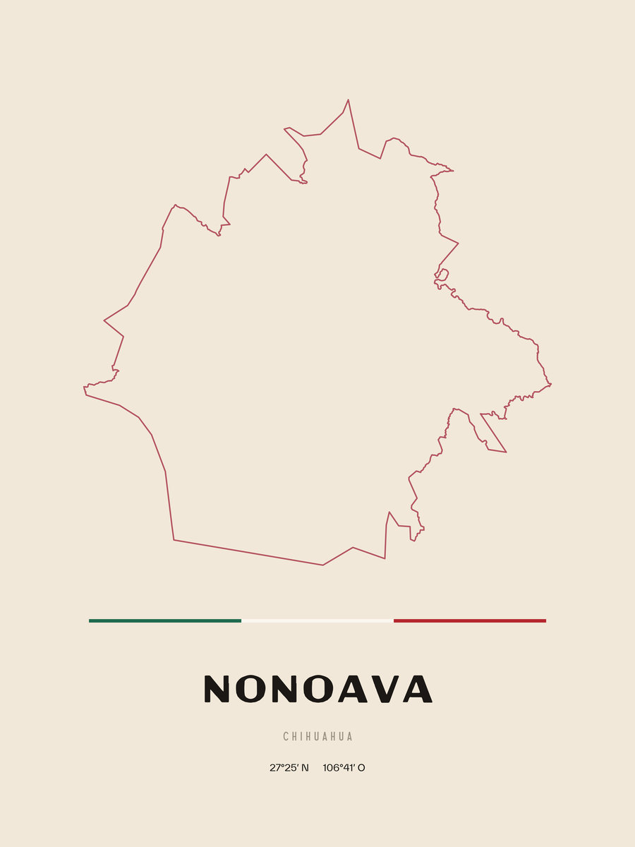Framed poster of Nonoava, Chihuahua.