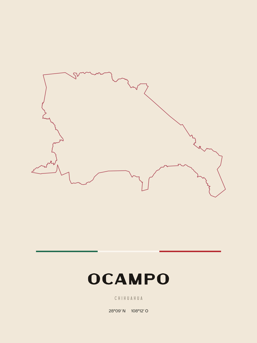 Framed poster of Ocampo, Chihuahua.