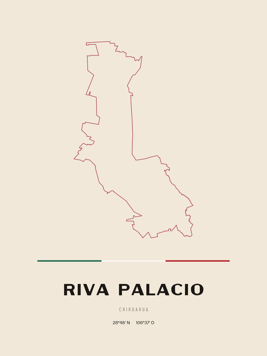 Framed poster of Riva Palacio, Chihuahua.