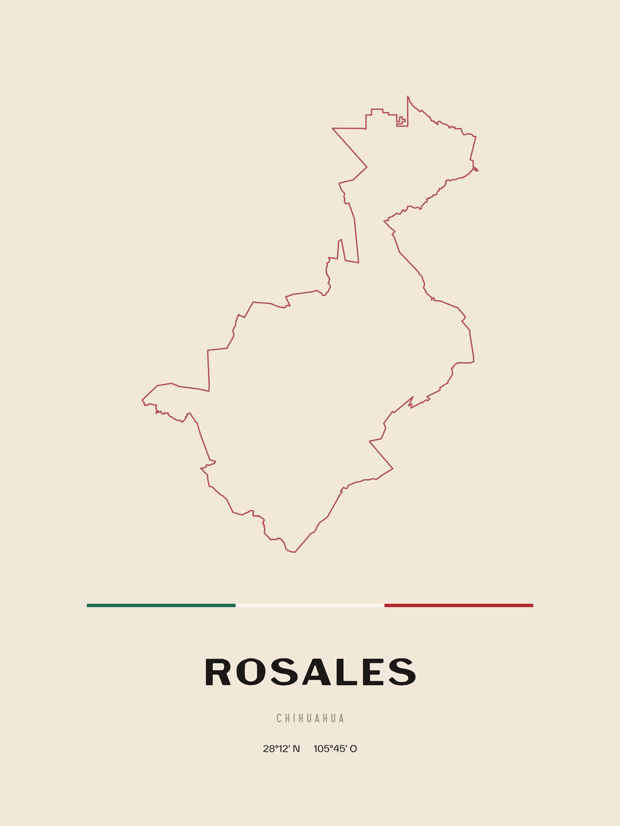 Framed poster of Rosales, Chihuahua.