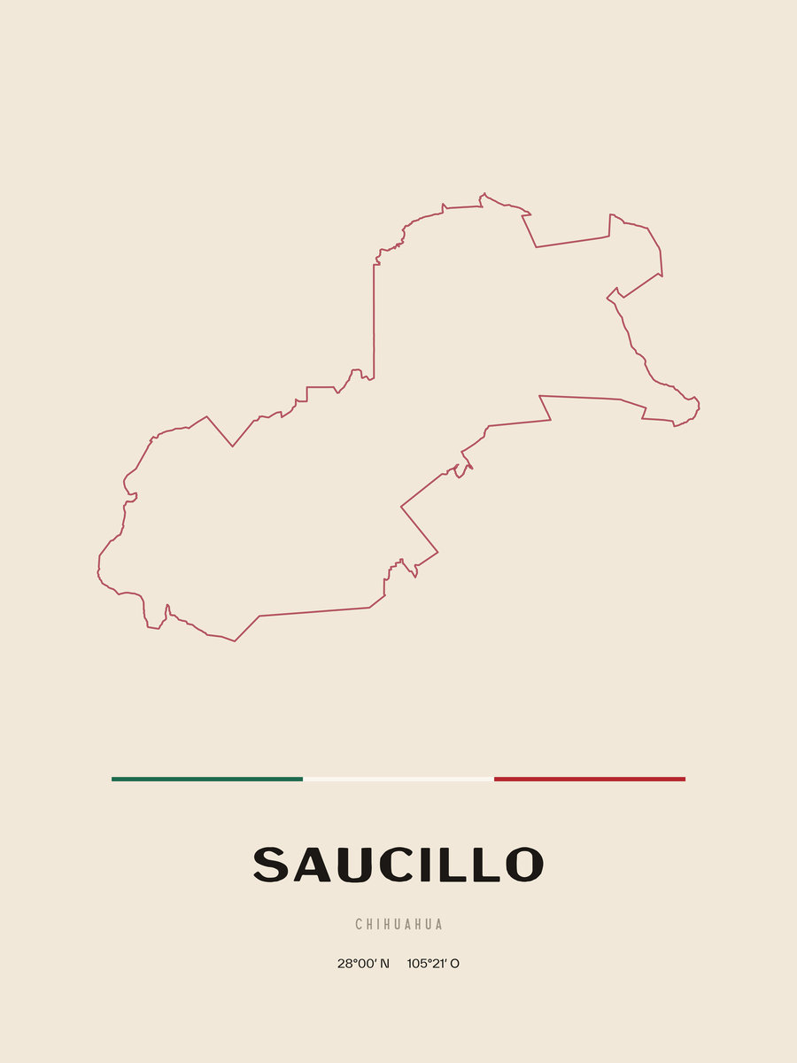 Framed poster of Saucillo, Chihuahua.