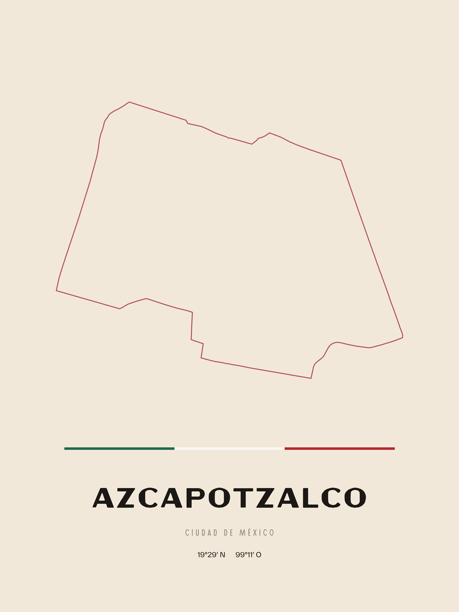 Framed poster of Azcapotzalco, Ciudad de México.