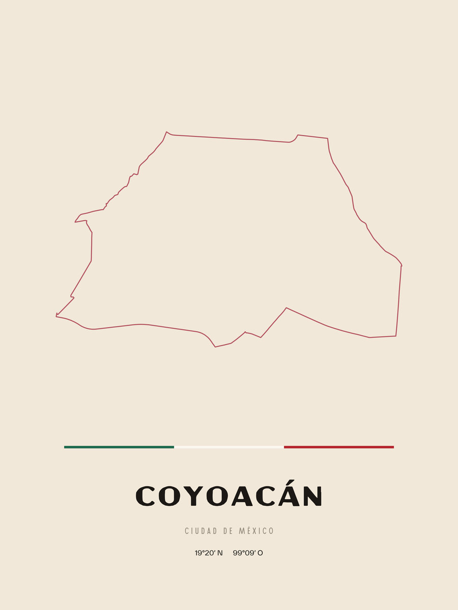 Framed poster of Coyoacán, Ciudad de México.