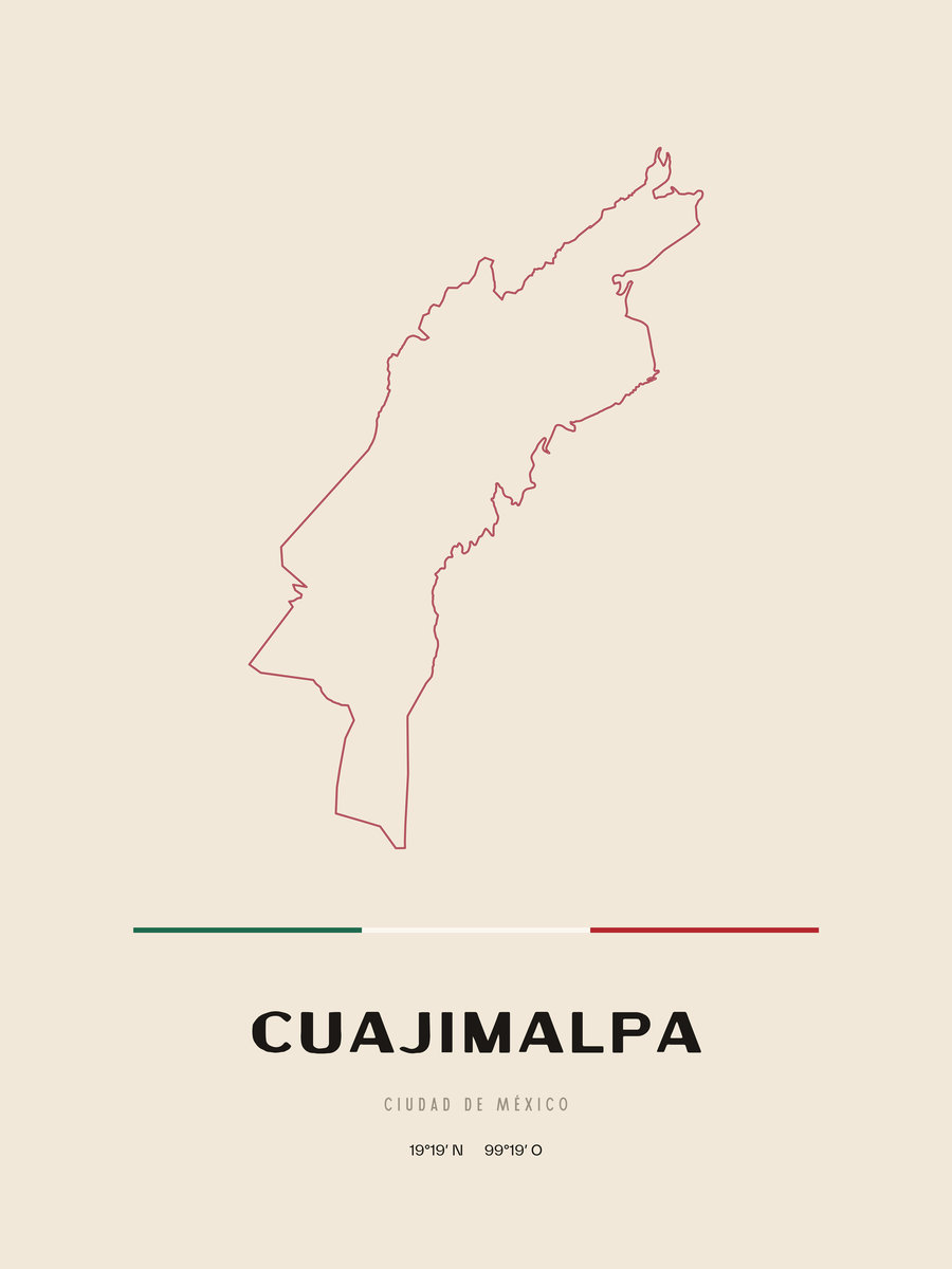Framed poster of Cuajimalpa, Ciudad de México.