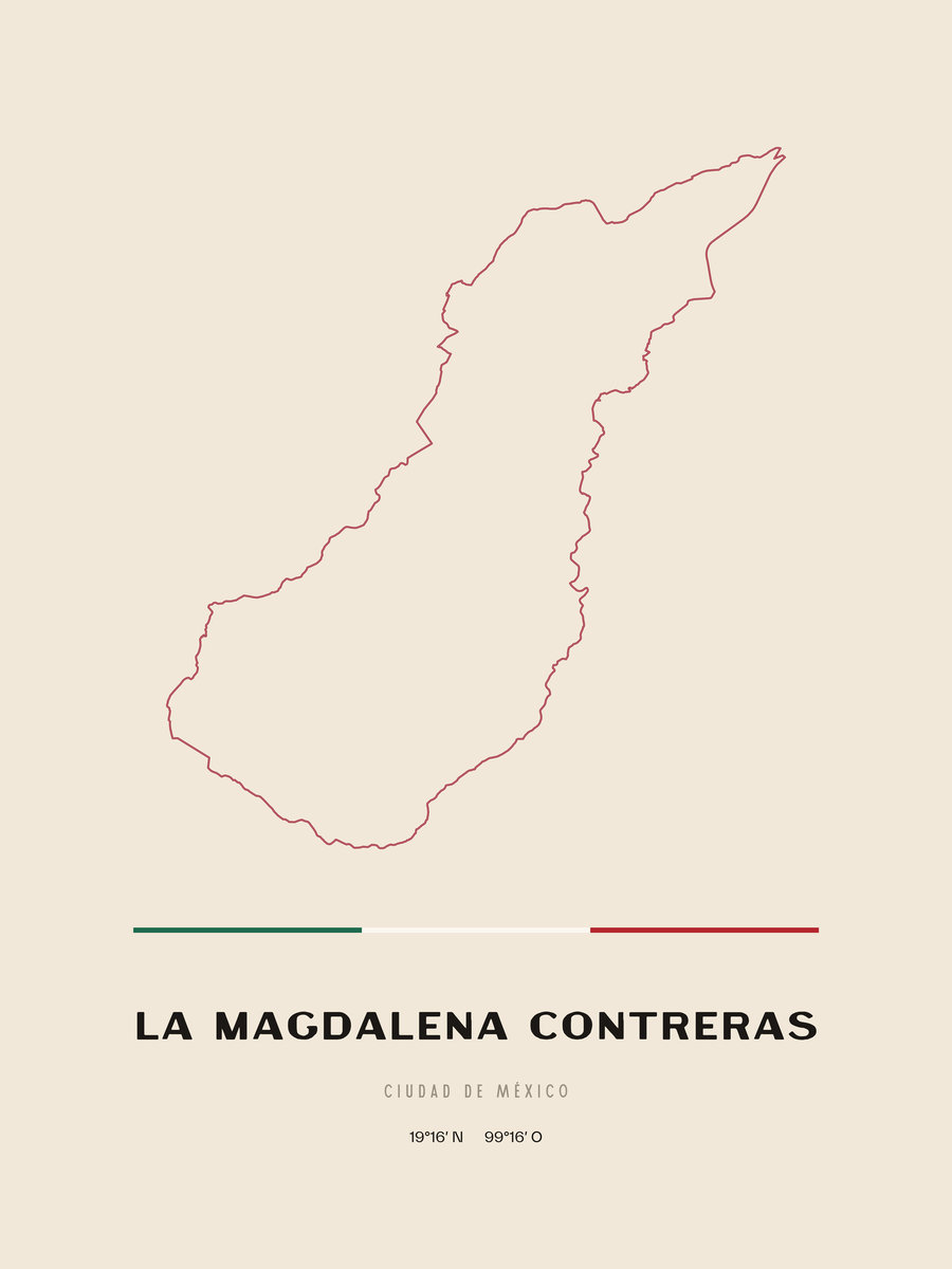 Framed poster of La Magdalena Contreras, Ciudad de México.