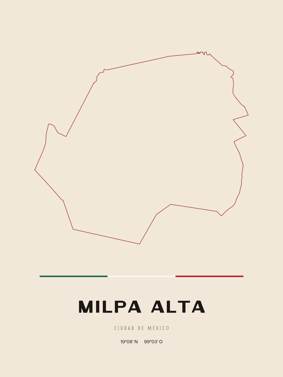 Framed poster of Milpa Alta, Ciudad de México.