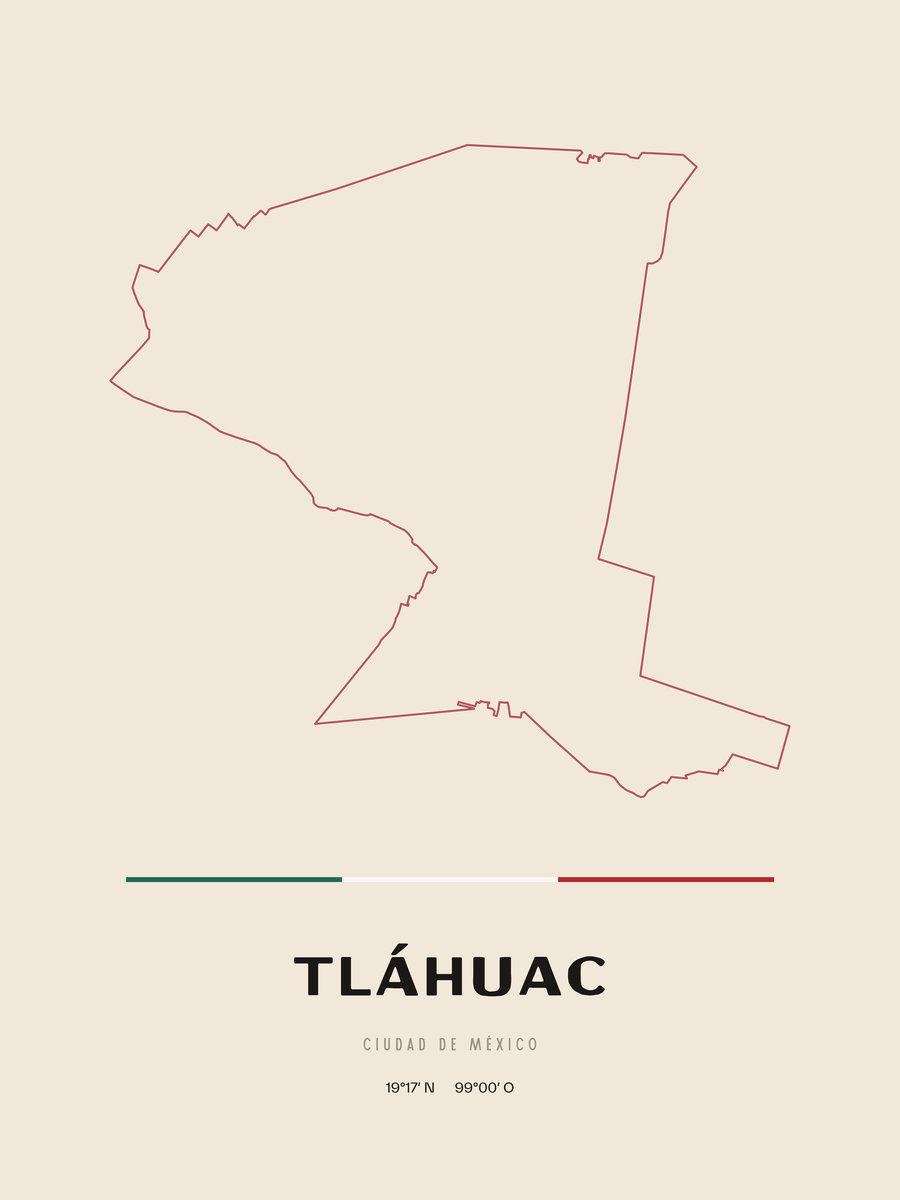 Framed poster of Tláhuac, Ciudad de México.