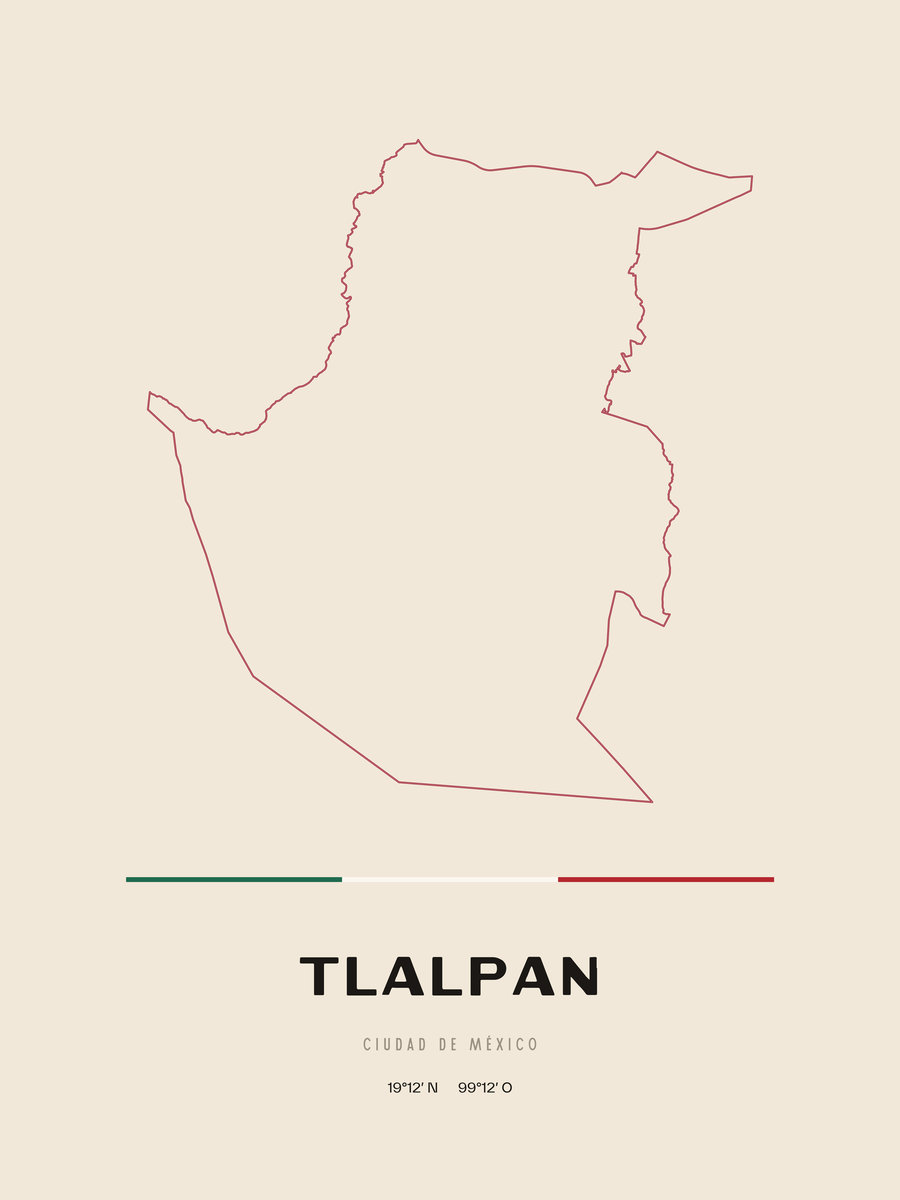 Framed poster of Tlalpan, Ciudad de México.