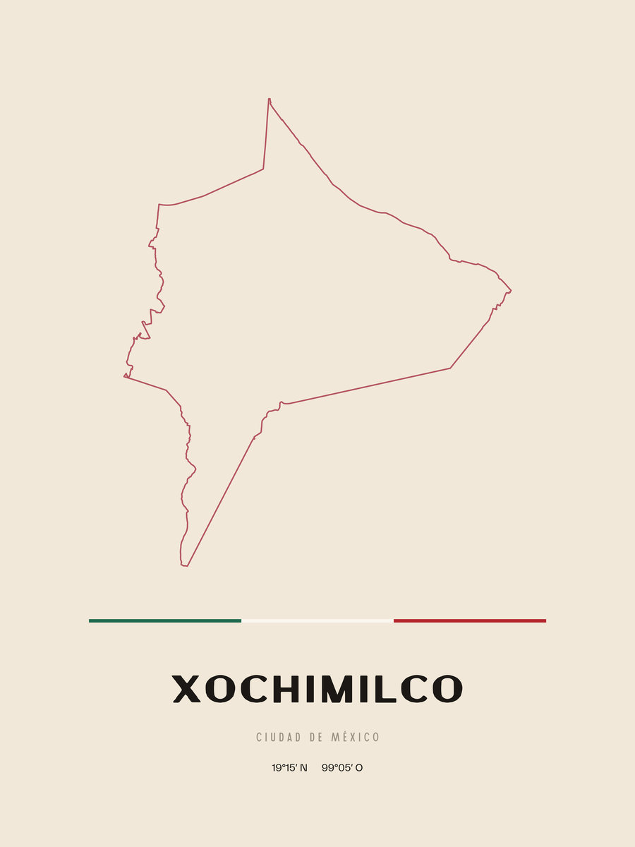 Framed poster of Xochimilco, Ciudad de México.