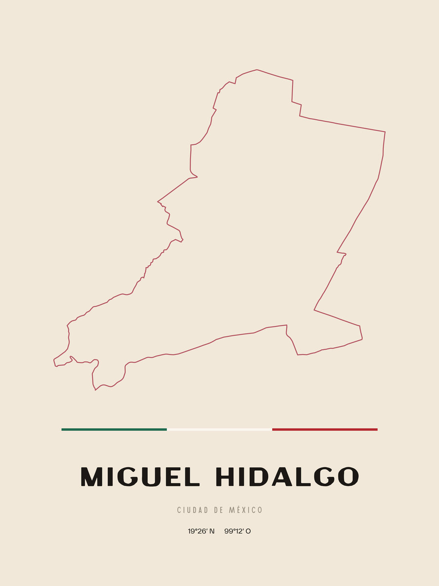 Framed poster of Miguel Hidalgo, Ciudad de México.